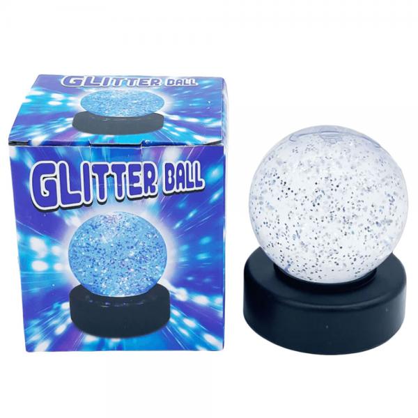 Glitterkugle med Farveskiftende LED