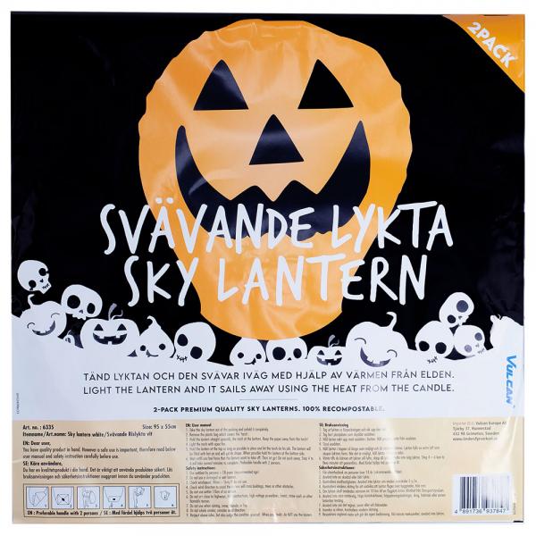 Svvende Rislanterner Halloween 2-pak