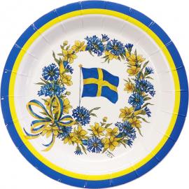 Tallerkener Små Det Svenske Flag