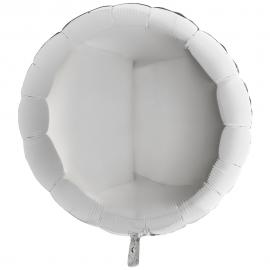 Folieballon Rund Sølv XL