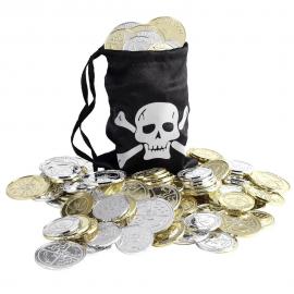 Piratmønter med Pengepose