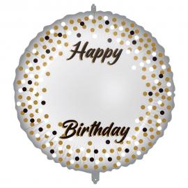 Milestone Happy Birthday Folieballon med Tal