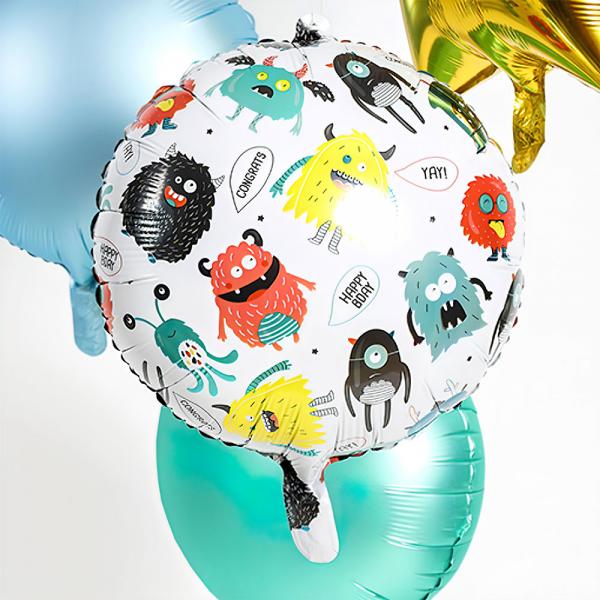 Folieballon Happy Birthday Monster