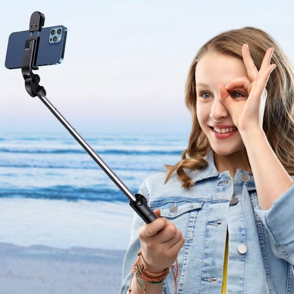 Selfiestick LED med Stativ 100 cm