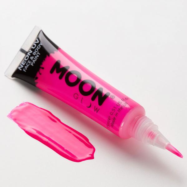 Moon Glow Neon UV Krops- & Ansigtsfarve med Brste