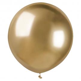 Store Runde Guld Chrome Balloner 25-pak