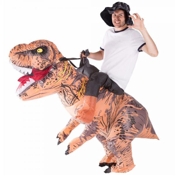 Oppustelig Ridende Dinosaur Kostume Deluxe