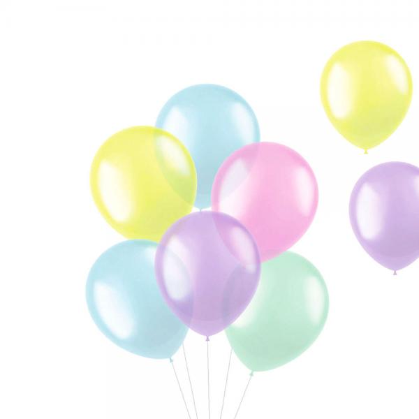 Balloner Transparent Pastel Mix