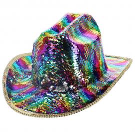 Cowboyhat Pailletter Rainbow