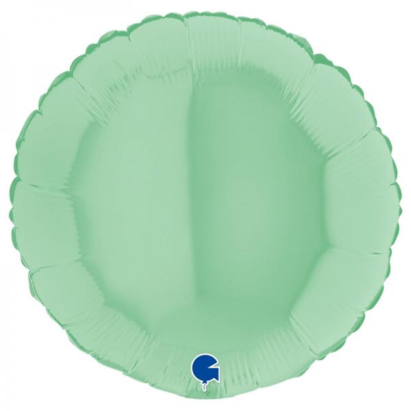 Rund Folieballon Pastel Grn Mat