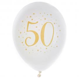 50 År Balloner Stjerner