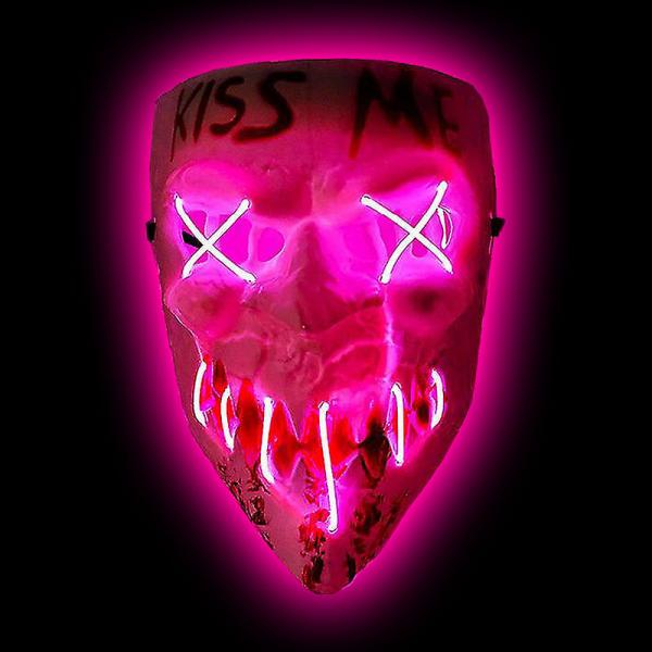 Kiss Me Maske LED Pink