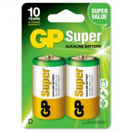 D-Batterier 2-pak GP Super Alkaline
