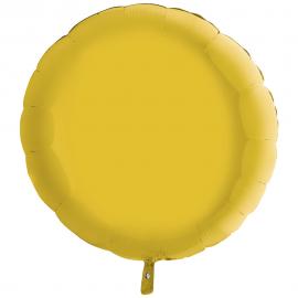 Folieballon Rund Pastel Gul XL