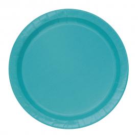 Paptallerkener Små Pastel Teal