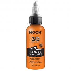 Moon Glow Neon UV Tekstilfarve Orange 30 ml