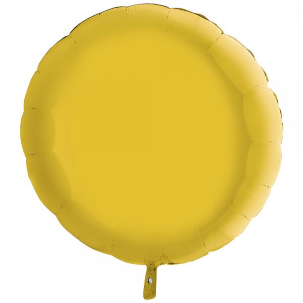 Folieballon Rund Pastel Gul XL