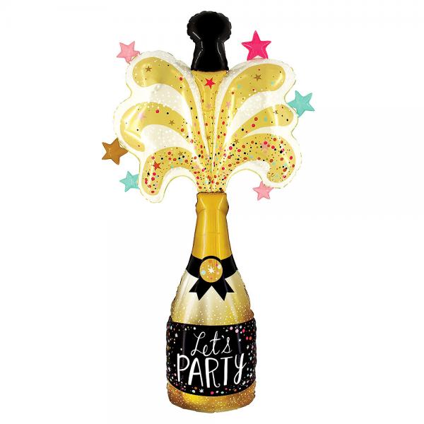 Lets Party Champagneflaske Stor Folieballon
