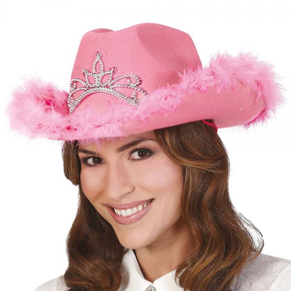 Lyserd Cowboyhat med Tiara