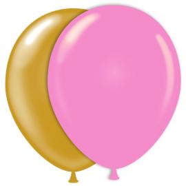 Balloner Metallic Pink og Guld 10-pak