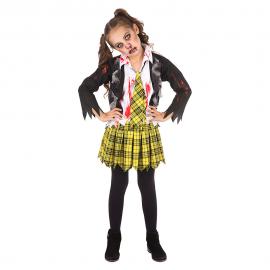 School Girl Zombie Børnekostume Medium