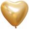 Hjerteballoner Chrome Guld