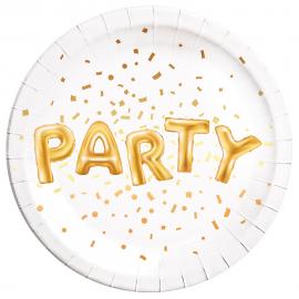 Gold Party Paptallerkener