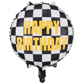 Happy Birthday Folieballon Racing Flag