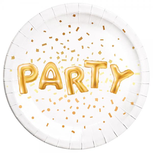 Gold Party Paptallerkener