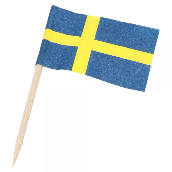Party Picks med Sverigeflag 1000-pak