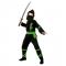 Power Ninja Kostume Sort & Grøn Børn