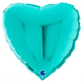 Hjerte Folieballon Tiffany Blå