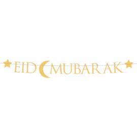 Eid Mubarak Guirlande Guld