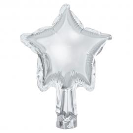 Folieballoner Stjerne Sølv Små 25-pak