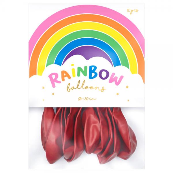 Rainbow Latexballoner Metallic Rde