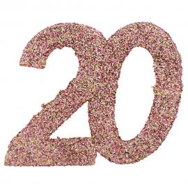 Glitterkonfetti 20 År Rosaguld
