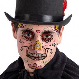 Day of the Dead Selvlysende Ansigtstatoveringer