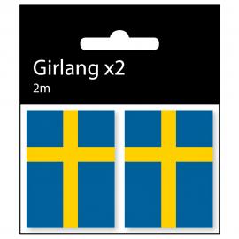 Flagguirlande Dekoration Sverige X-tra Mini