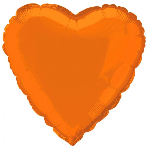 Folieballon Hjerte Orange
