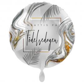 Grattis På Födelsedagen Ballon Modern Silver