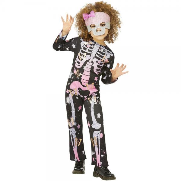 Skeletkostume Glitrende Roseguld Brn