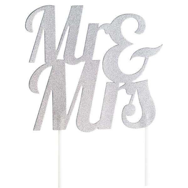 Glitrende Mr & Mrs Kagepynt Slv