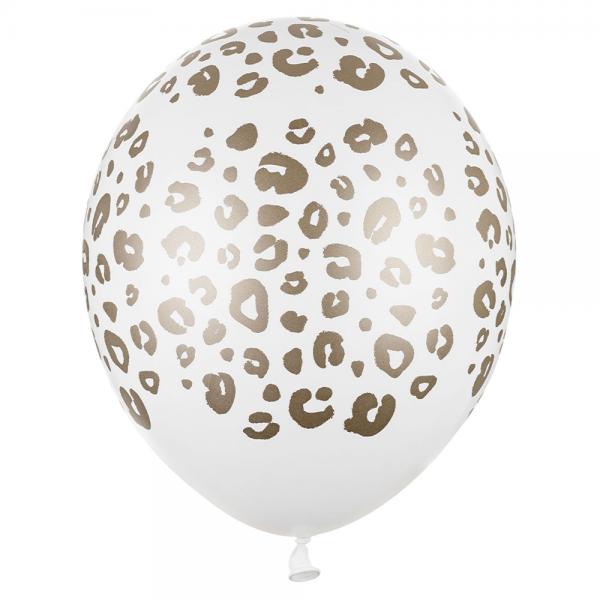 Leopard Latexballoner Guld