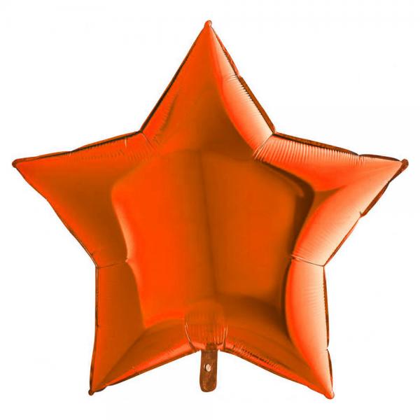 Stor Folieballon Stjerne Orange
