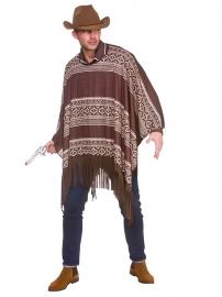 Brun Cowboy Poncho