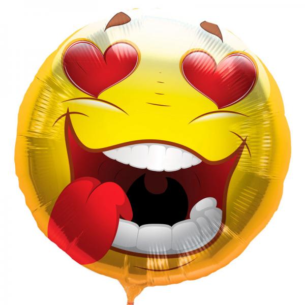Emoji Ballon Folie Forelsket