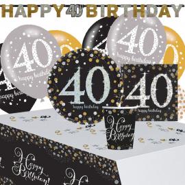 40-års Fødselsdagsfest Sparkling Celebration Kit 8 Pers