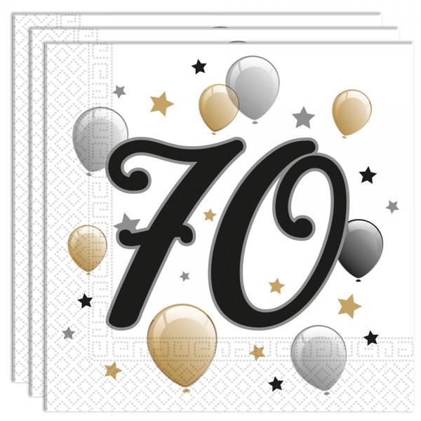 Milestone Happy Birthday 70 rs Servietter