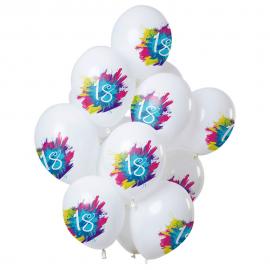 Color Splash 18-års Balloner Latex