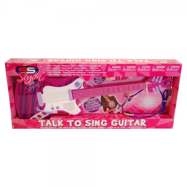 Pink Legetjsguitar med Headset